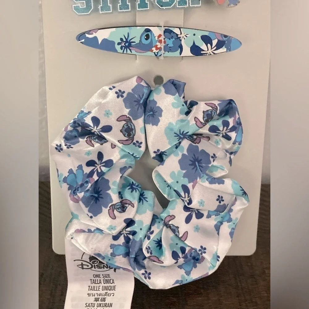 Disney Floral Stitch Hair Scrunchie
